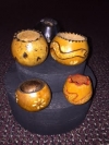 Various Small Handcarved Gourds