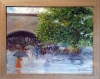 Market in the rain