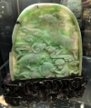Antique Chinese Jade Carving With Stand 