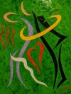 Pierre Matisse Green Lovers Abstract 