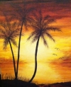 Three Palms at Sunset ACWG