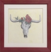 Steer Skull, with roses 