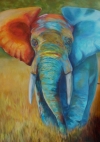 Colorful African Elephant  SOLD