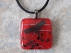 Fused glass pendant #2546